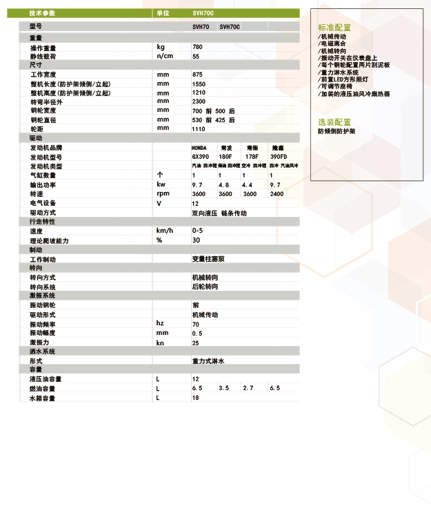 小型压路机-座驾式压路机SVH70C