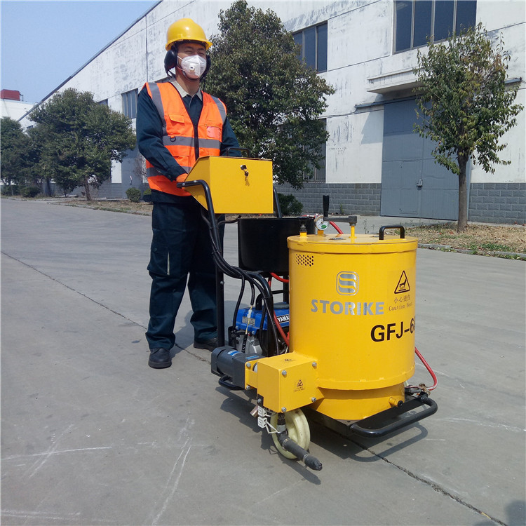 60升沥青灌缝机工作进程操作指南