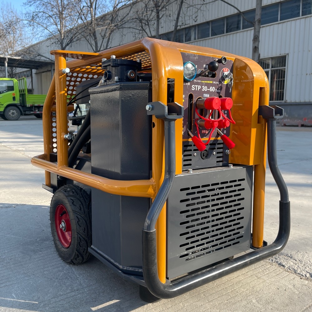 对于液压动力站双回路使用前操作准备