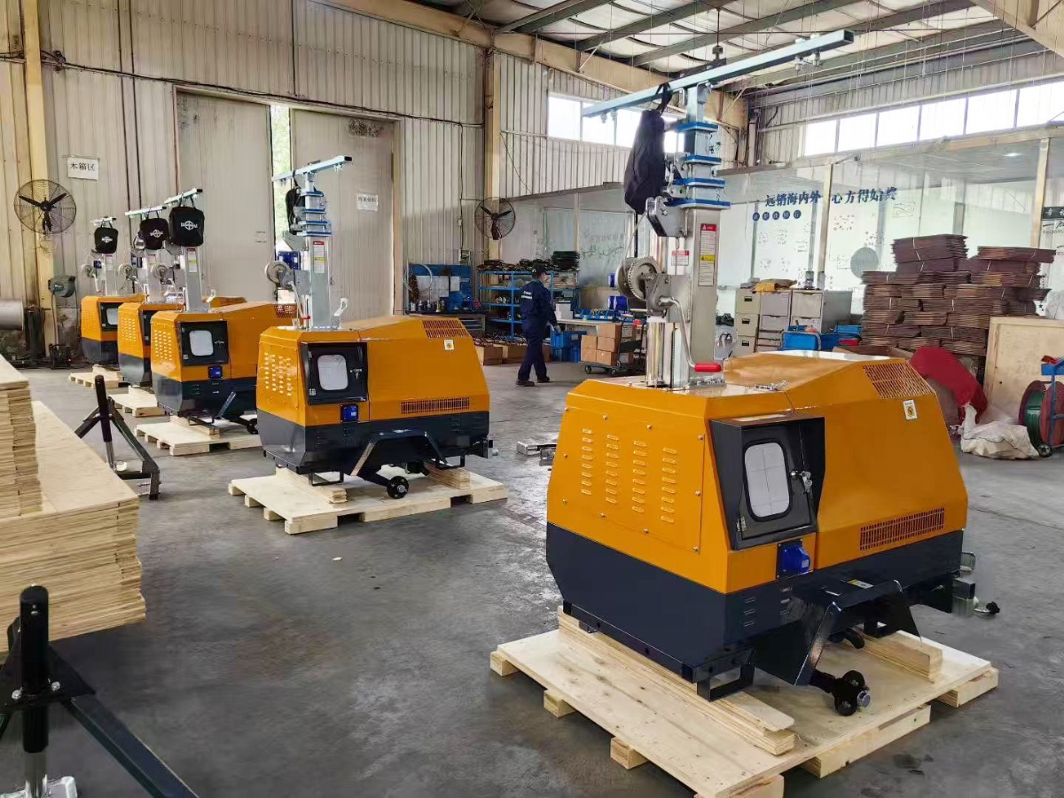 山东思拓瑞克公司26台拖车式移动照明车出口澳大利亚悉尼